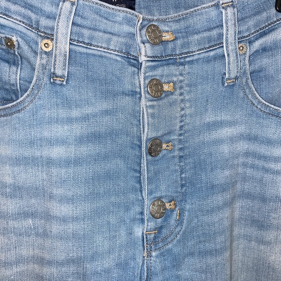 EUC J. Crew Factory High Rise Skinny Light Wash Button Fly Jeans Size 30 - Picture 3 of 10